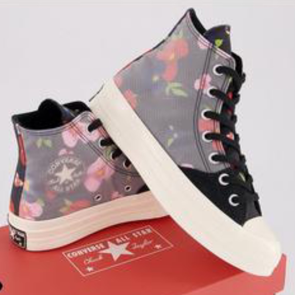 NIB Converse All Star Hi Egret Floral Chuck 70 - Picture 1 of 7